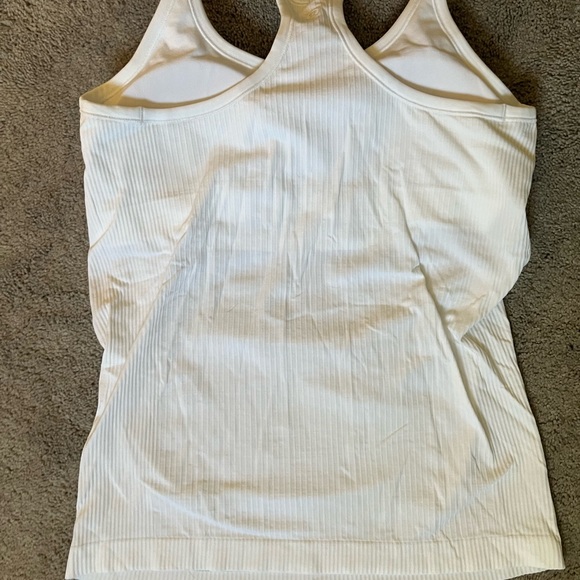 NWOT Lululemon White Ribbed Racerback Tank - Picture 4 of 5